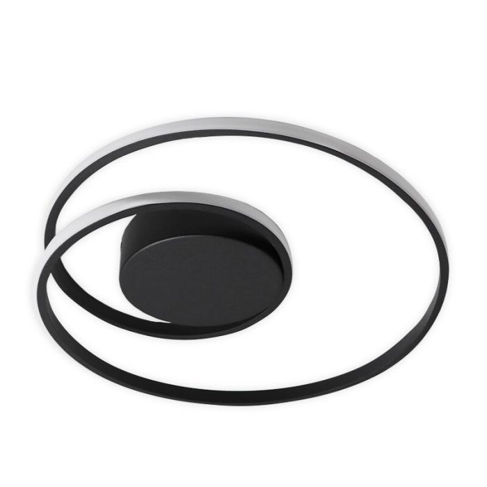 Sort plafond modern, Sassandra, 22W, 3000K LED, 3 trins lysdæmper