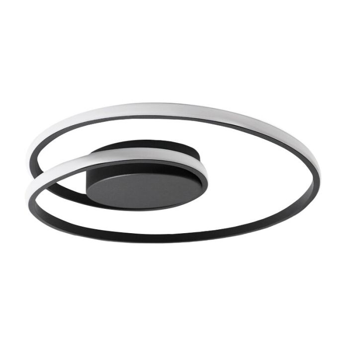 Sort plafond modern, Sassandra, 22W, 3000K LED, 3 trins lysdæmper
