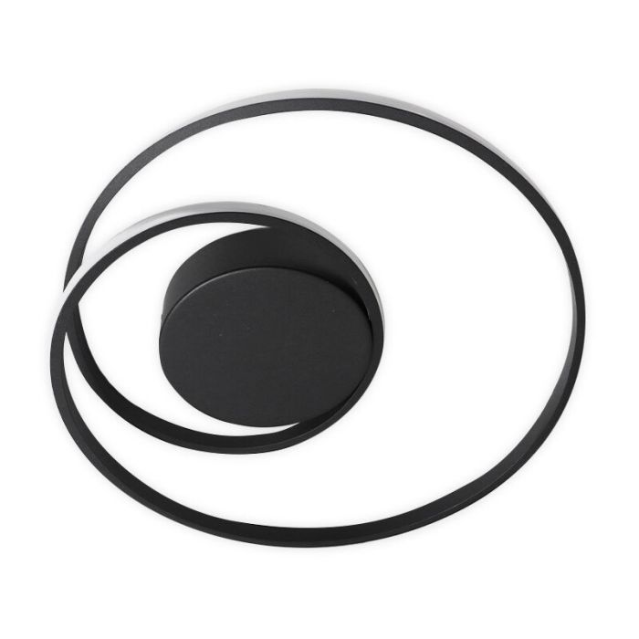Sort plafond modern, Sassandra, 22W, 3000K LED, 3 trins lysdæmper