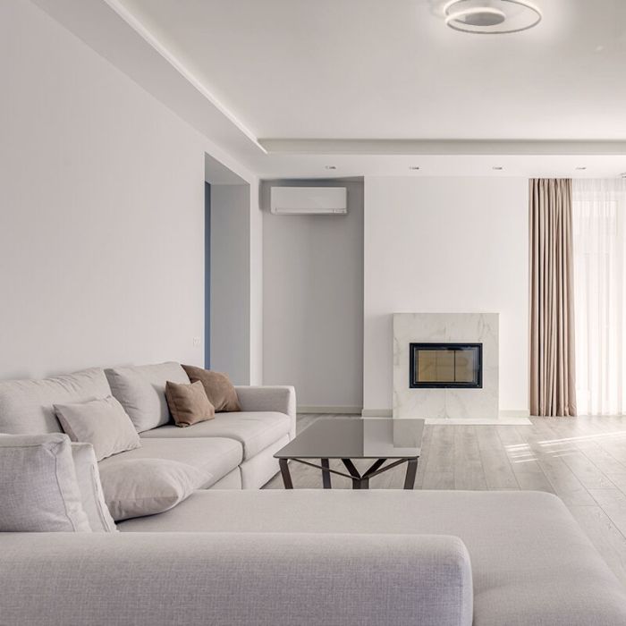 Sort plafond modern, Sassandra, 22W, 3000K LED, 3 trins lysdæmper