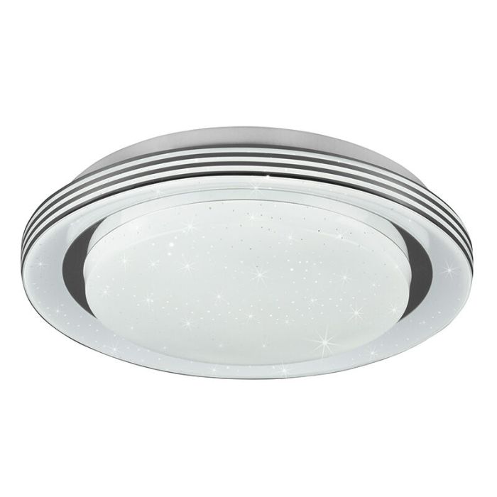Hvid plafond modern, Alpha, 10,5W, varm til kold hvid justerbar LED, med fjärrkontroll