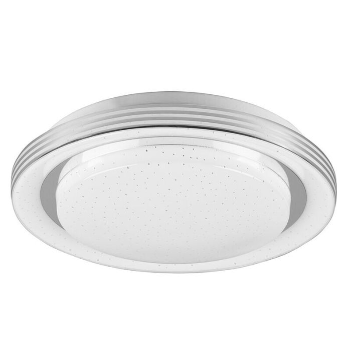 Hvid plafond modern, Alpha, 10,5W, varm til kold hvid justerbar LED, med fjärrkontroll