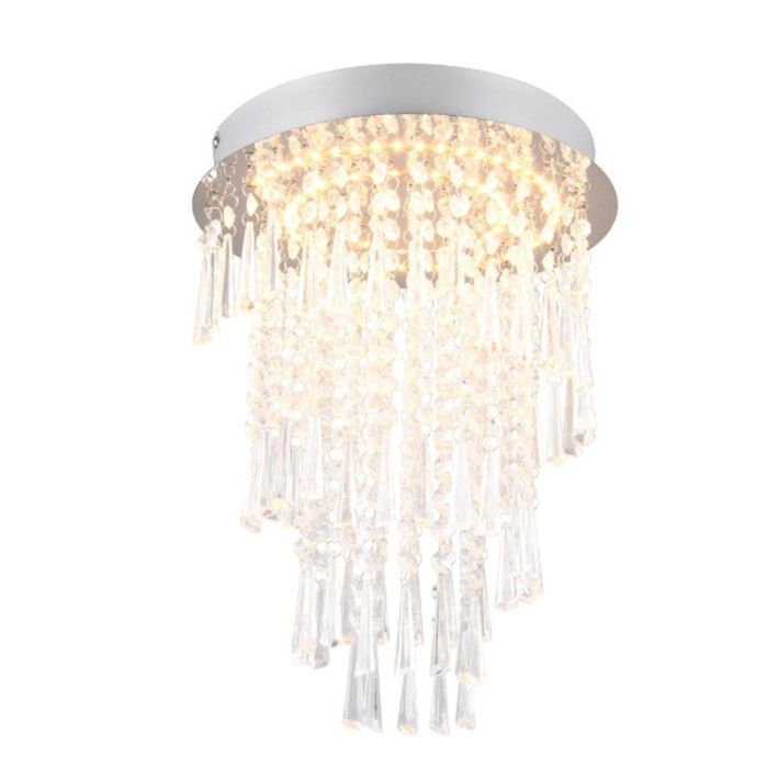 Krom lysekrone design, Sjon, 18W, varm til kold hvid justerbar LED, 3 trins lysdæmper