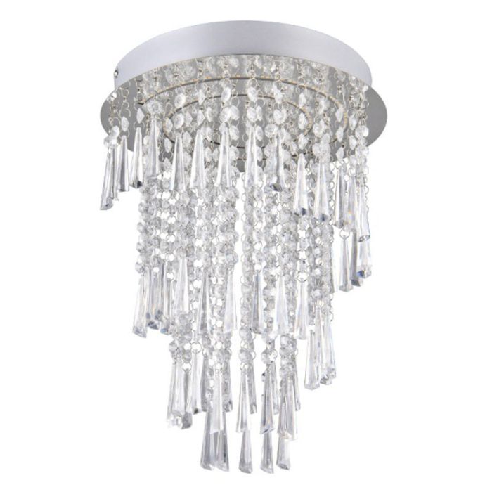 Krom lysekrone design, Sjon, 18W, varm til kold hvid justerbar LED, 3 trins lysdæmper