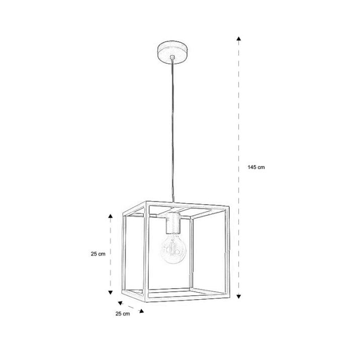 Industri pendler lampe grå, Redox