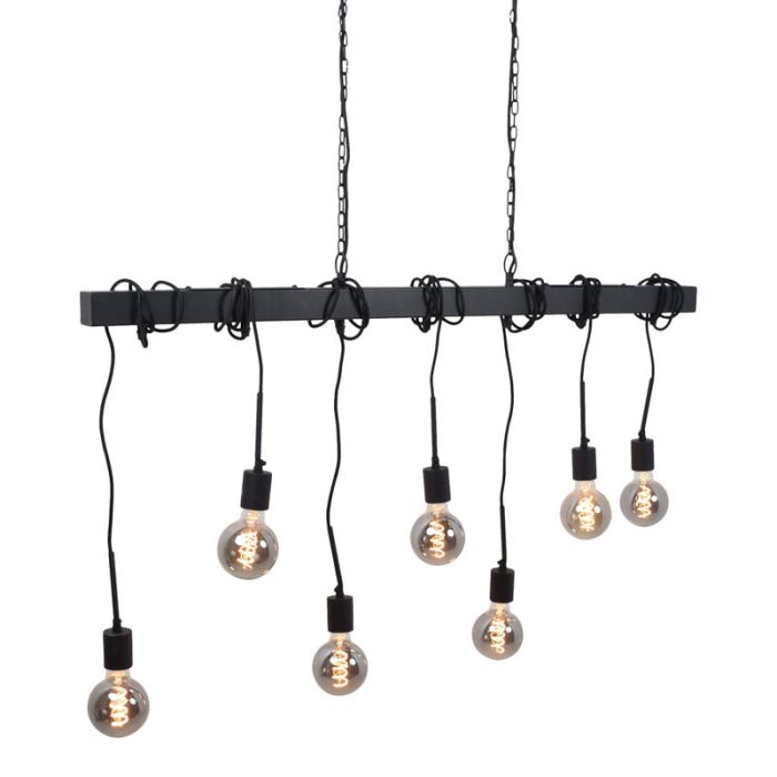 Industri pendel lampe spisebord sort, Kezban