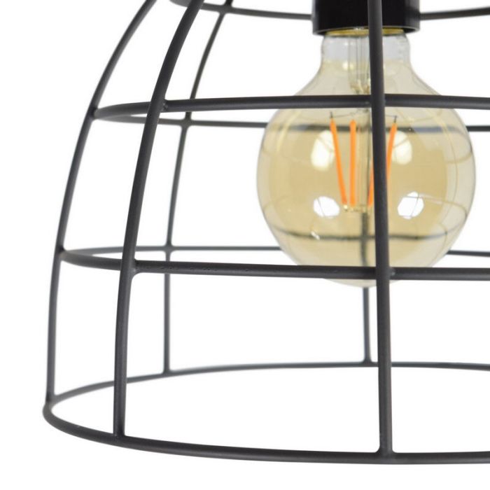 Industri loftlampe sort, Dexter