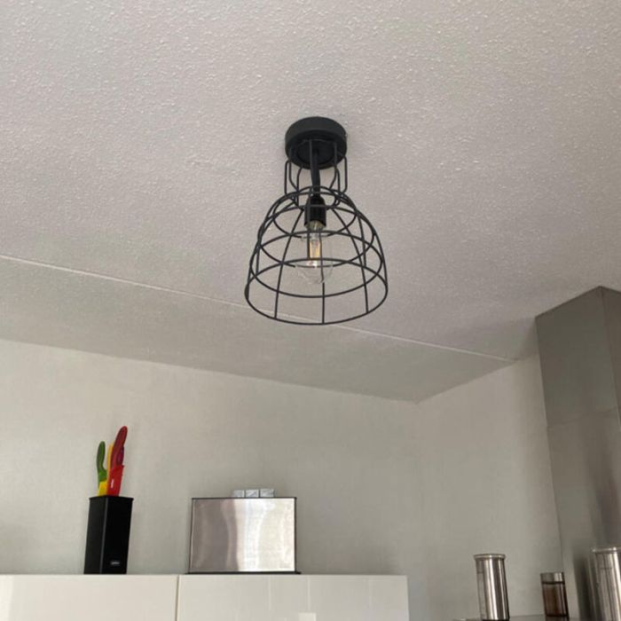 Industri loftlampe sort, Dexter