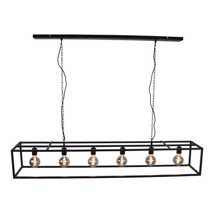 Industri pendel lampe spisebord sort, Redox