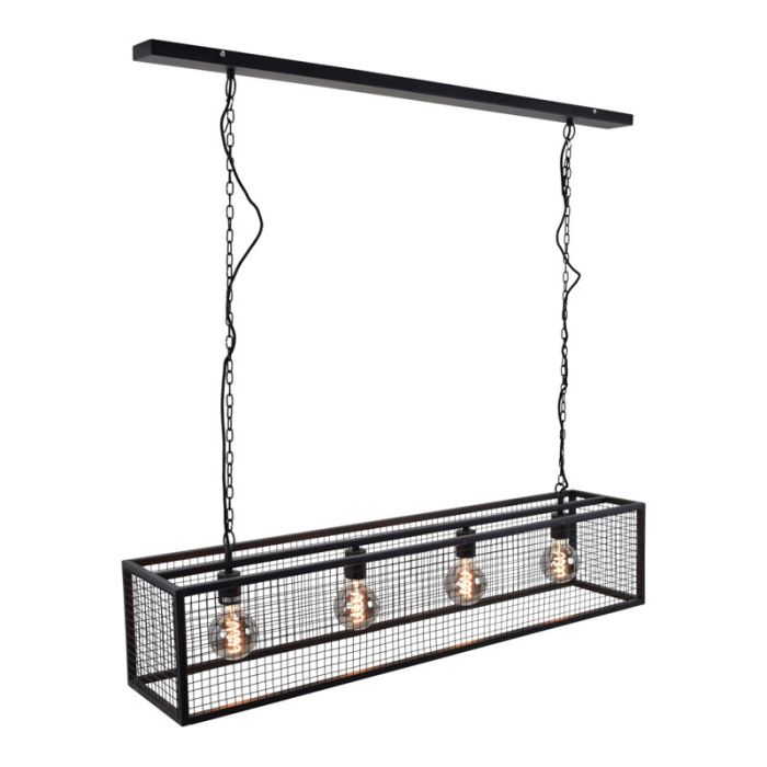 Industri pendel lampe spisebord sort, Redox
