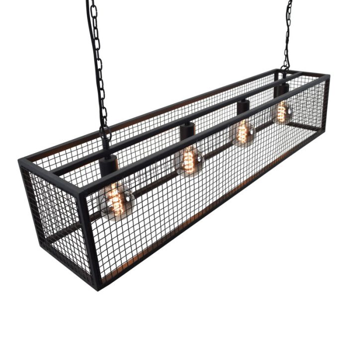 Industri pendel lampe spisebord sort, Redox