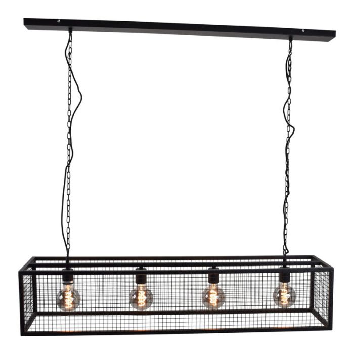 Industri pendel lampe spisebord sort, Redox
