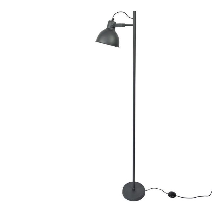 Industri gulv lampe sort, Belga, med brytare
