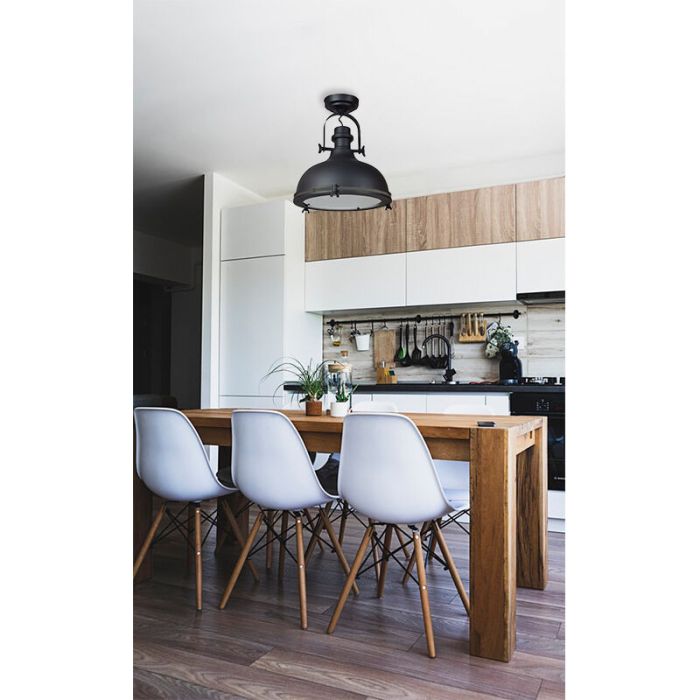 Industri loftlampe sort, Liga