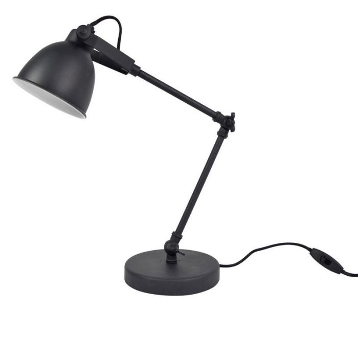 Industri bordlampe sort, Ferdy, med brytare
