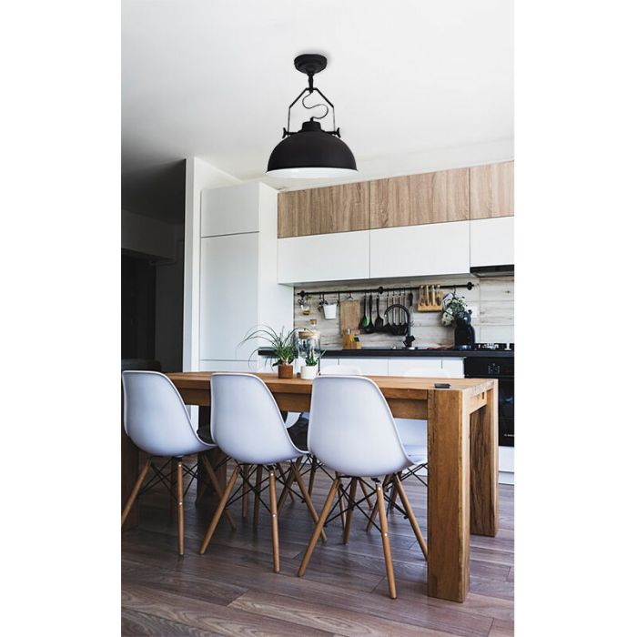 Industri plafond sort, Fellen