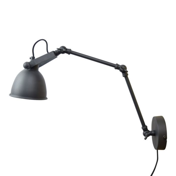 Industri væglampe sort, Ferdy