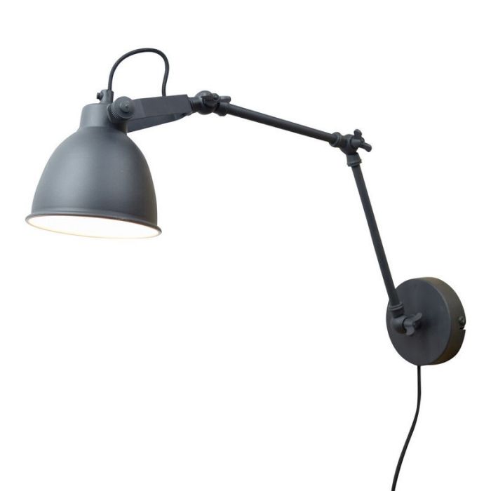Industri væglampe sort, Ferdy