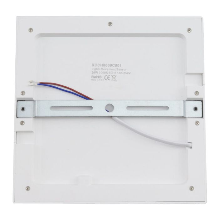 Plast loftslampe med sensor hvid, Luan, 20W, 3000K LED