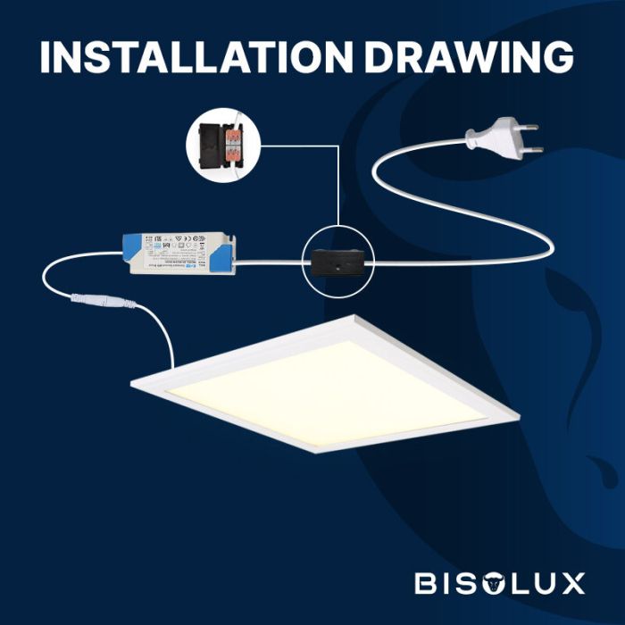Bisolux Master LED 30x30 panel, 12W, 4000K