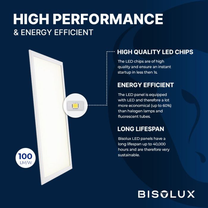 Bisolux Master LED 60x120 panel, 60W, 3000K