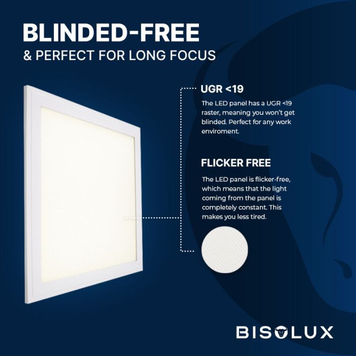 Bisolux Master LED 62x62 panel, 38W, 6000K