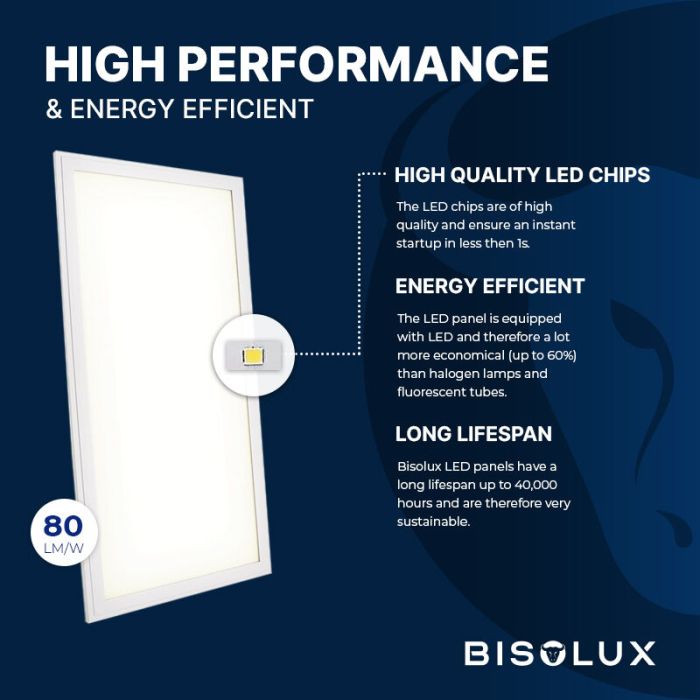 Bisolux Master LED 30x60 panel, 24W, 3000K