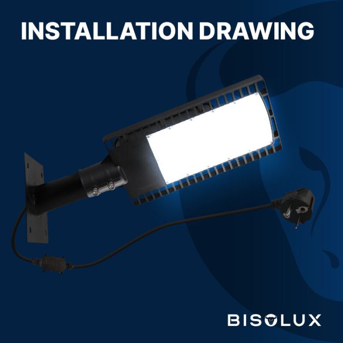Bisolux LED gadebelysning Garry, 90W, 6000K, 5 års garanti