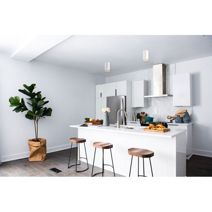Modern påbygningsspot hvid, Esbjerg