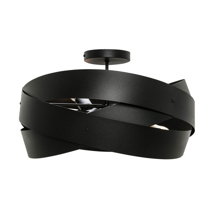 Modern loftlampe sort, Tanno