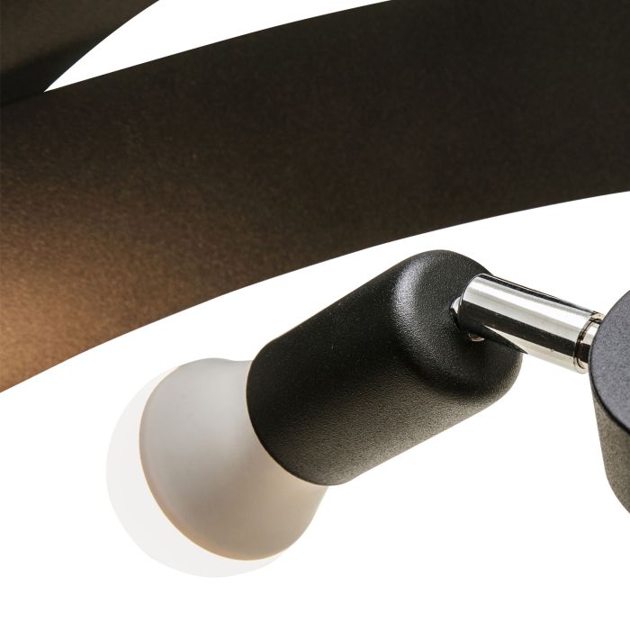 Modern loftlampe sort, Tanno