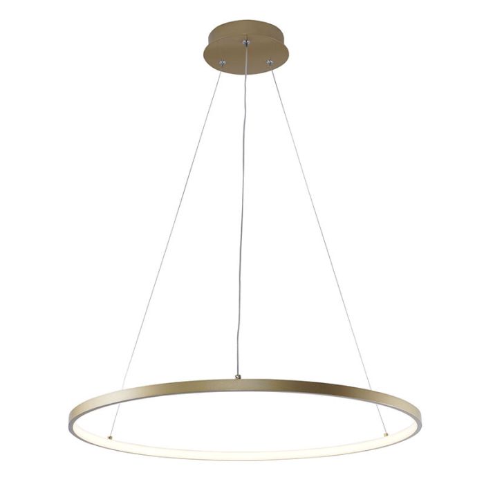 Design pendler lampe guld, Kubra, 28W, varm til kold hvid justerbar LED
