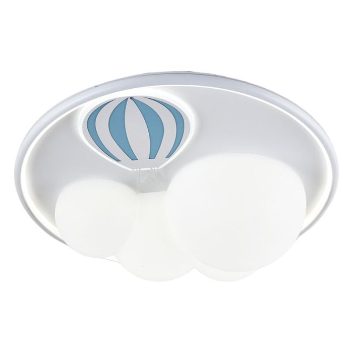 Metal loftlampe til børneværelse blå, Balloon, 42W, 3000K LED, 3 trins lysdæmper