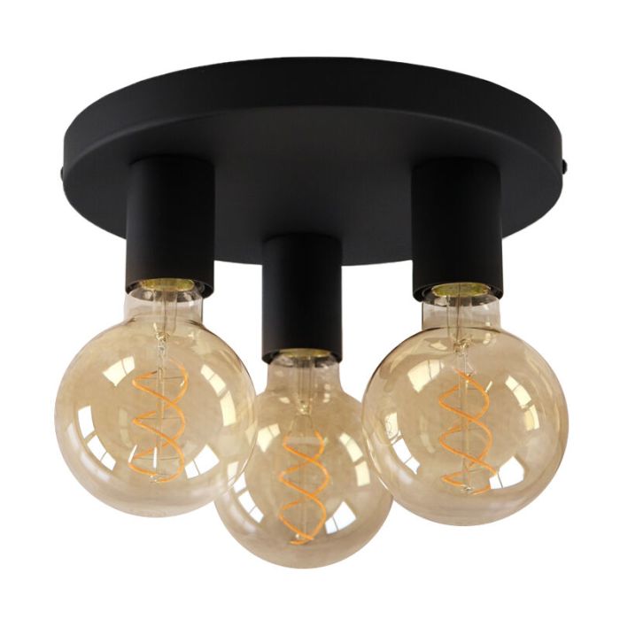 Modern loftlampe sort, Rami